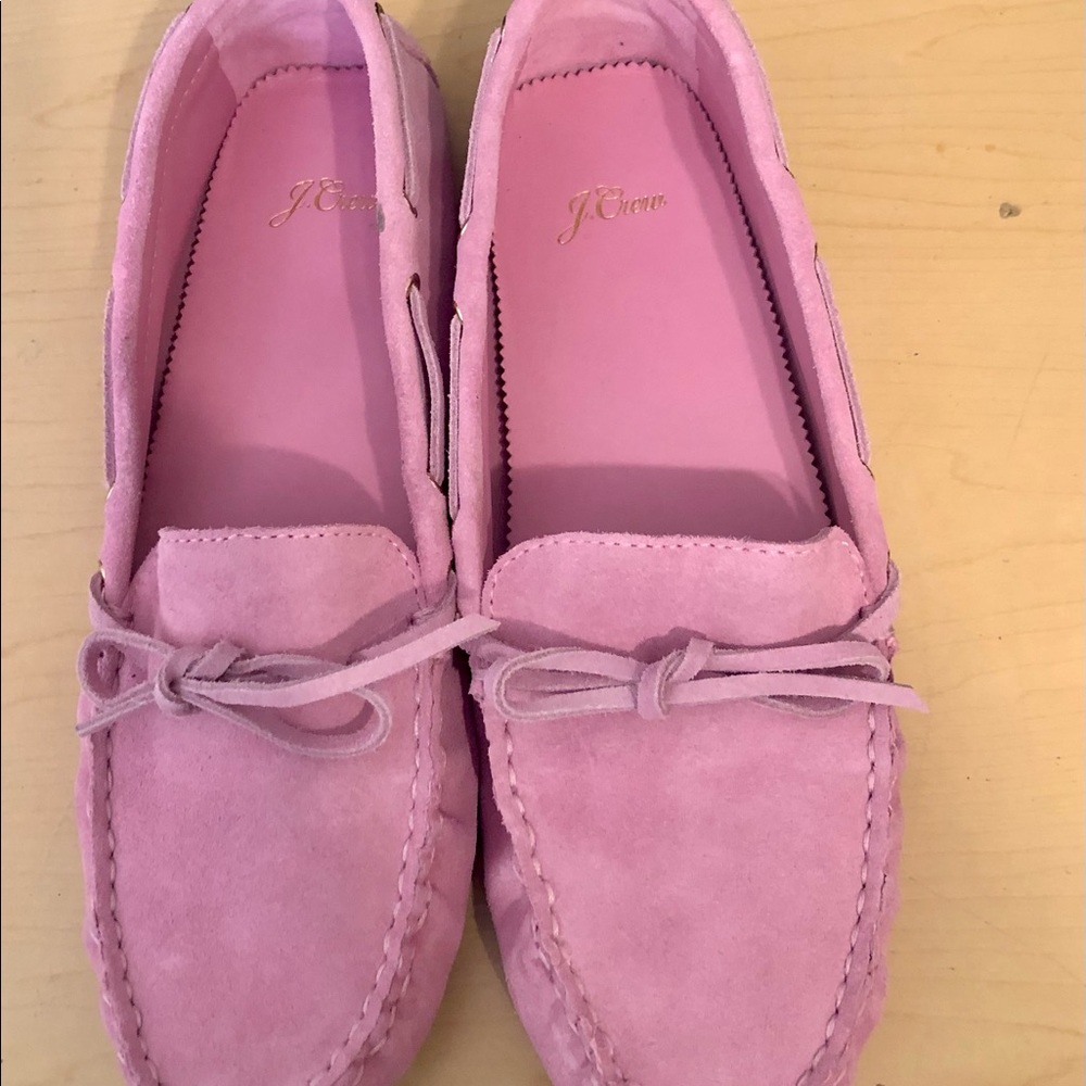 J Crew Women’s Leather Moccasin Never Worn Size 11 Pink